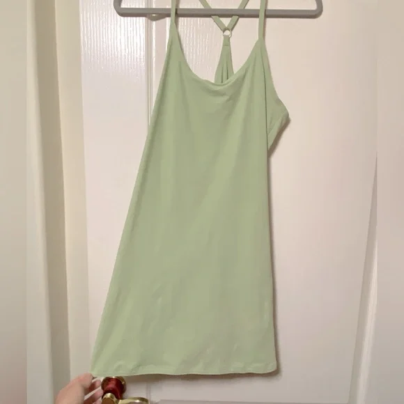 outdoor voices exercise dress green The Exercise Dress in CloudKnit Fabric - Joggy Green main image 1